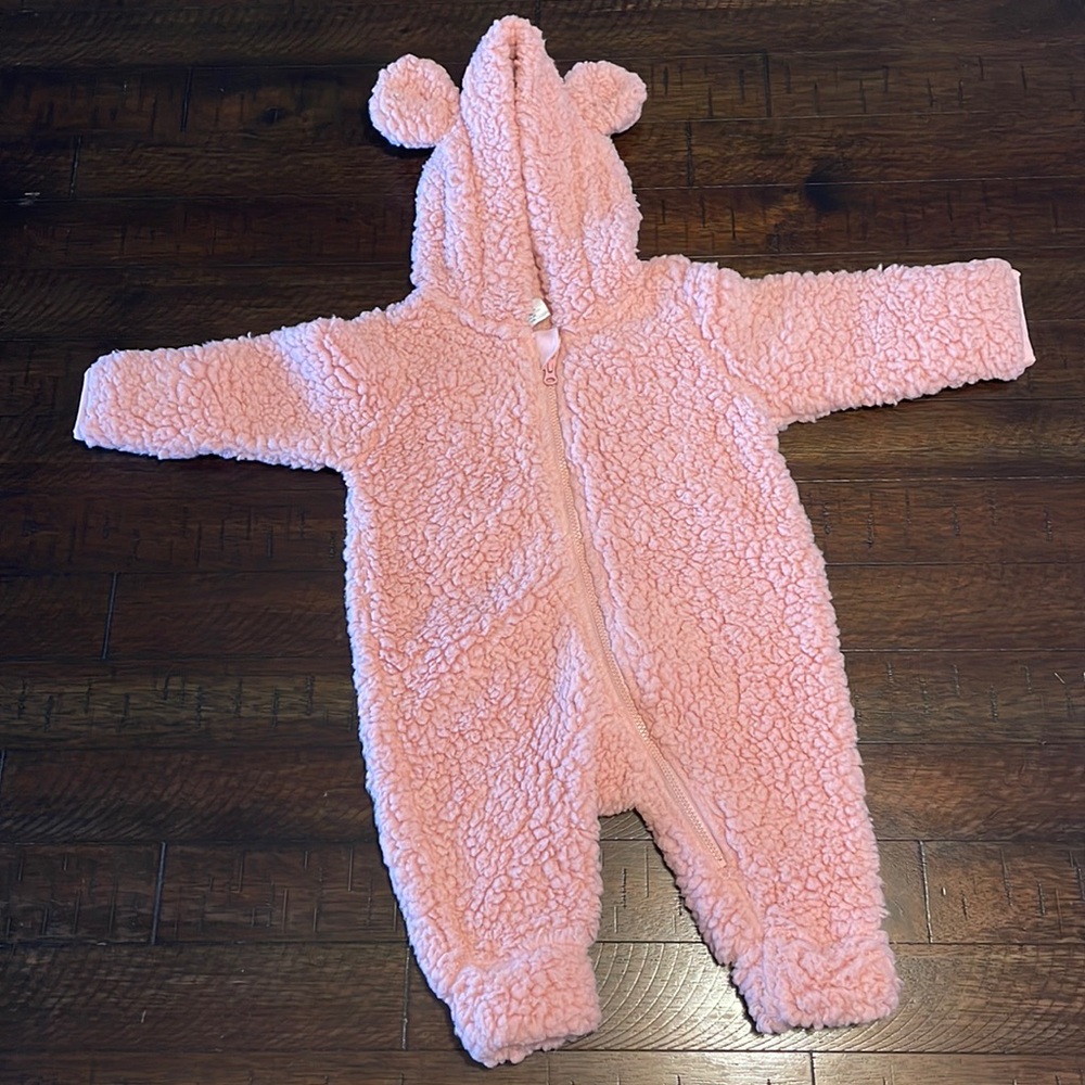 Super soft pink teddy jumpsuit